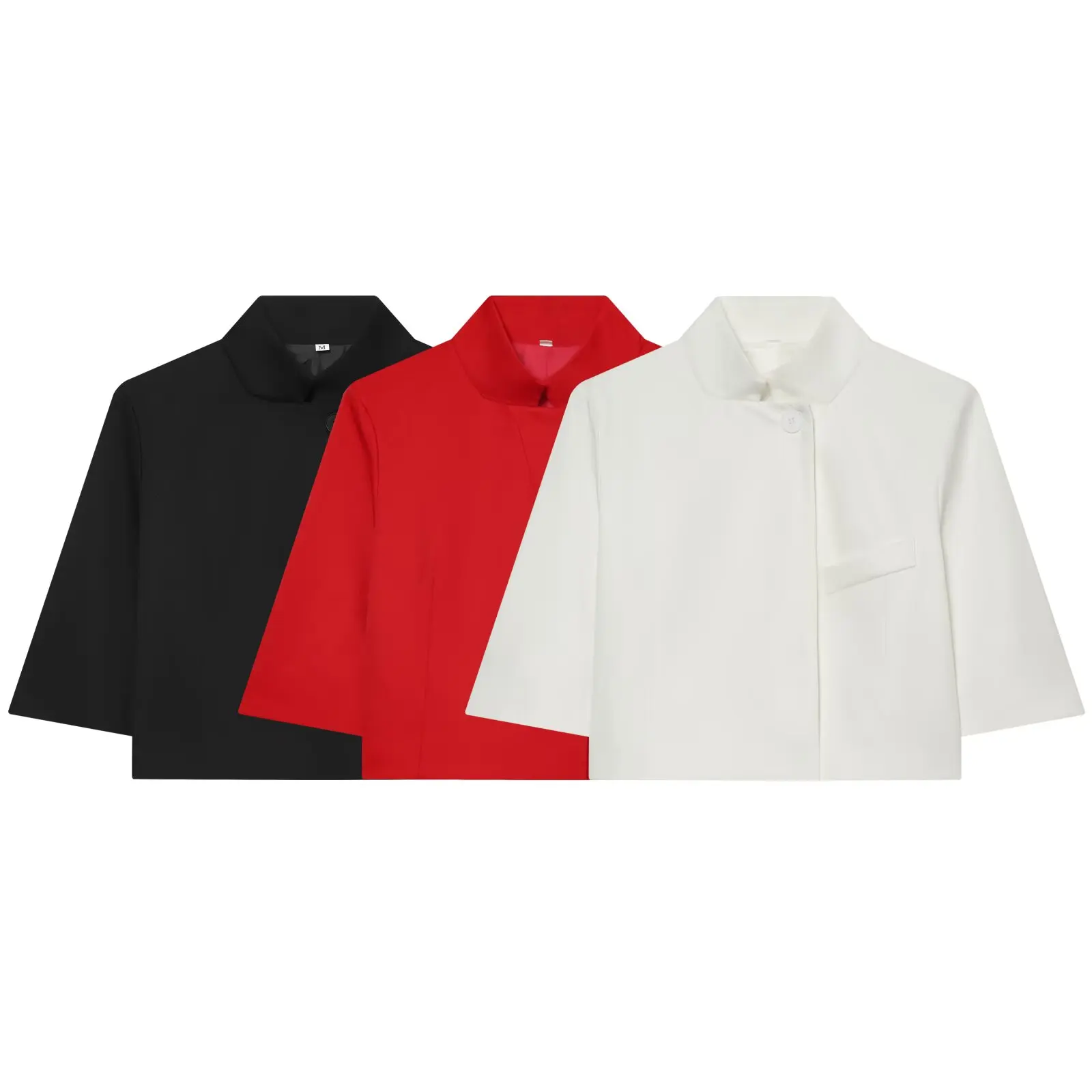 Willshela Women Fashion Solid Single Button Cropped Blazer Vintage Stand Collar Half Sleeves Female Chic Lady Outfits
Willshela Women Fashion Solid Single Button Cropped Blazer Vintage Stand Collar Half Sleeves Female Chic Lady Outfits