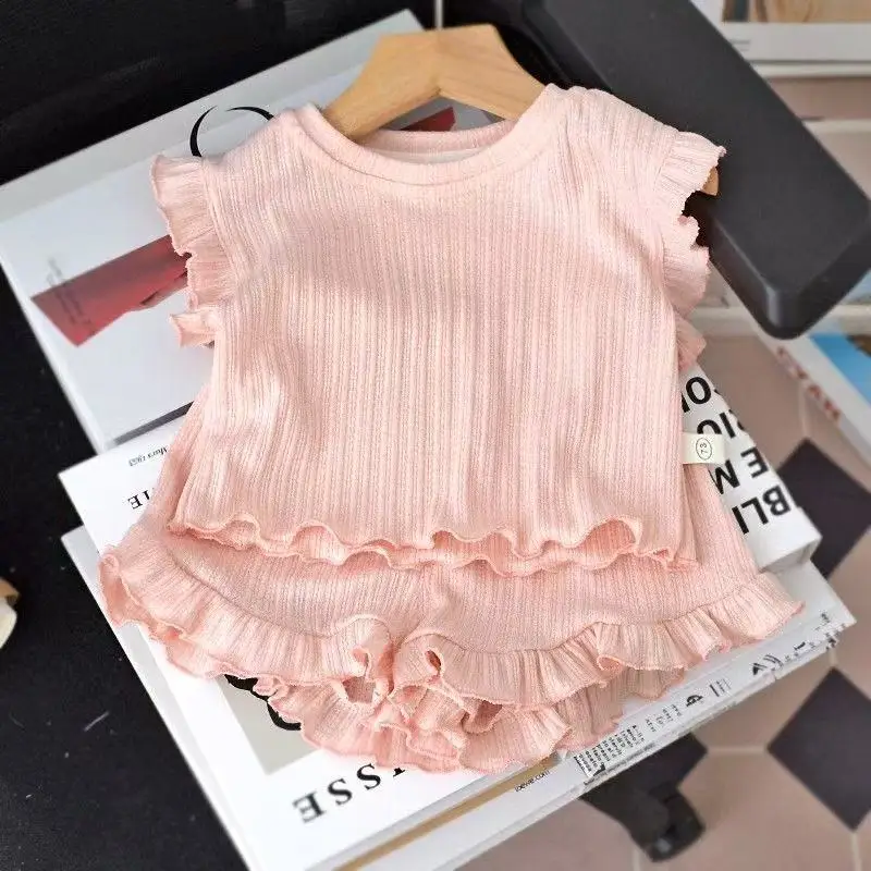 Girls' Summer Set 2025 New Children's Stylish Clothing Girl Baby Sleeveless Fashion Two piece Set Kids Clothing
Girls' Summer Set 2025 New Children's Stylish Clothing Girl Baby Sleeveless Fashion Two piece Set Kids Clothing