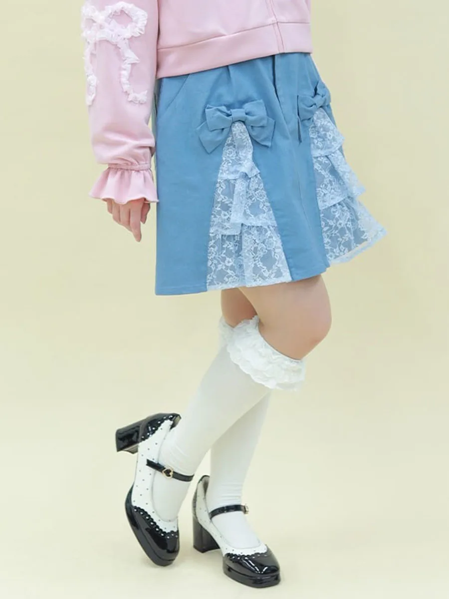 Girls' Style Knot Lace Trim Pocket Design Denim Skirt A-Line Silhouette Standard Fit Cotton Polyester Blend
Girls' Style Knot Lace Trim Pocket Design Denim Skirt A-Line Silhouette Standard Fit Cotton Polyester Blend