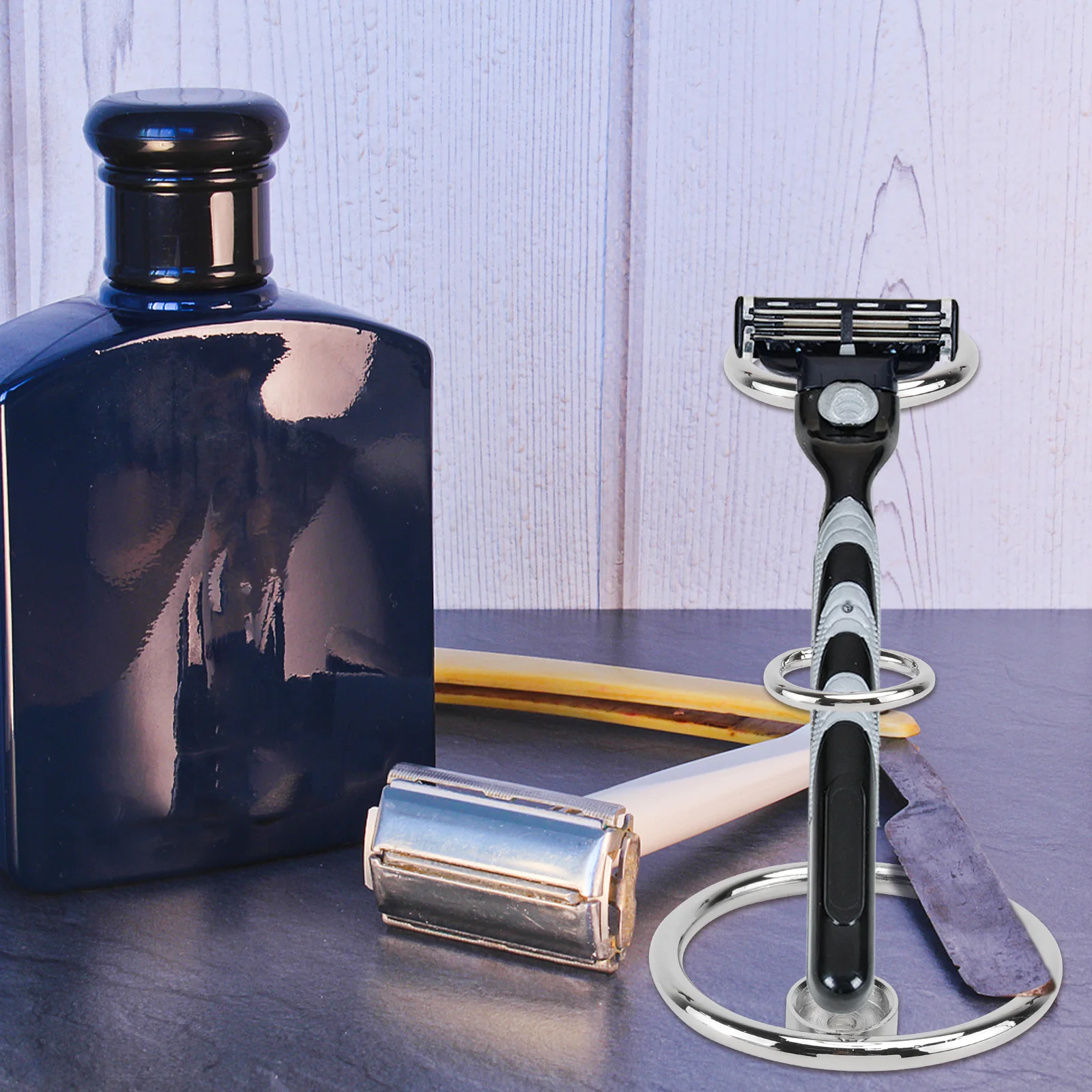 Razor Brush Stand Shaving Tools Racks Alloy Material Long Service Life Artistic Atmosphere Unique Dual Bracket Design Simple
Razor Brush Stand Shaving Tools Racks Alloy Material Long Service Life Artistic Atmosphere Unique Dual Bracket Design Simple