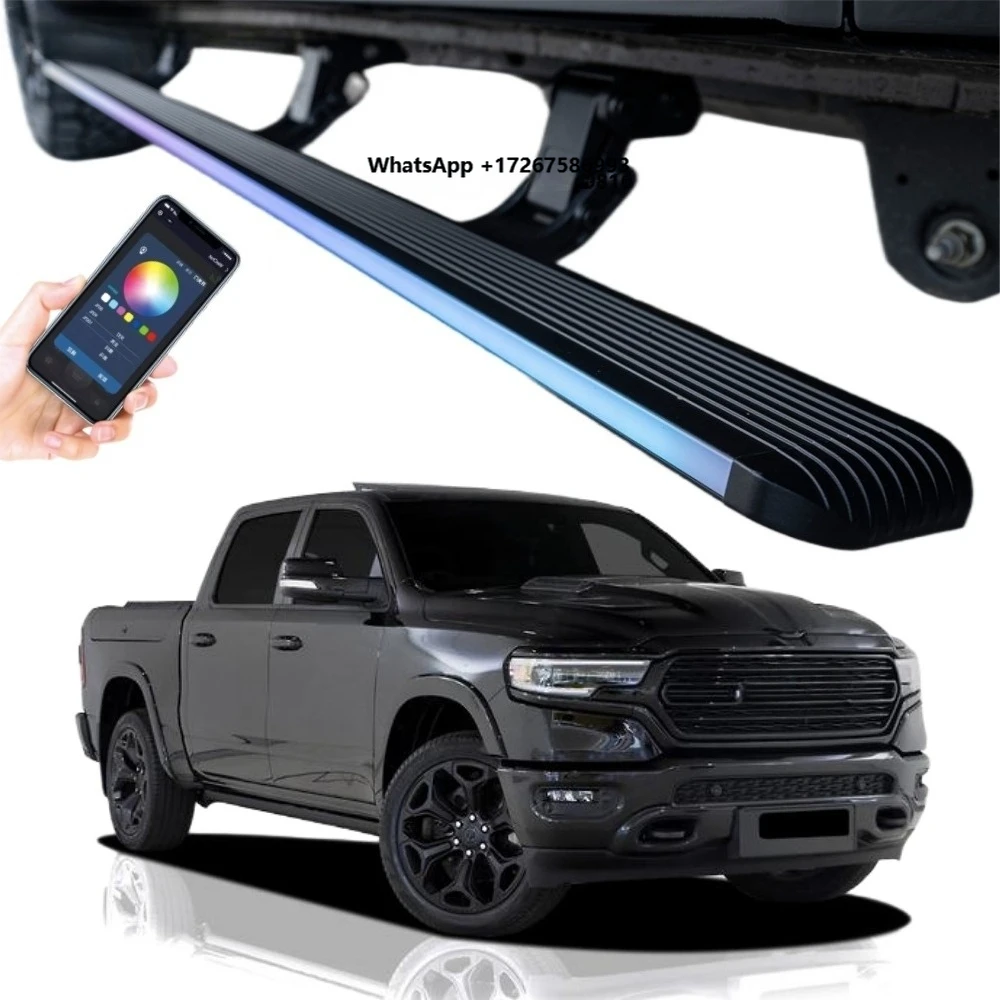 Электрические выдвижные подножки (пороги) с LED-подсветкой для пикапов Dodge RAM 1500 TRX 2500 2020-2022 годов
Электрические выдвижные подножки (пороги) с LED-подсветкой для пикапов Dodge RAM 1500 TRX 2500 2020-2022 годов