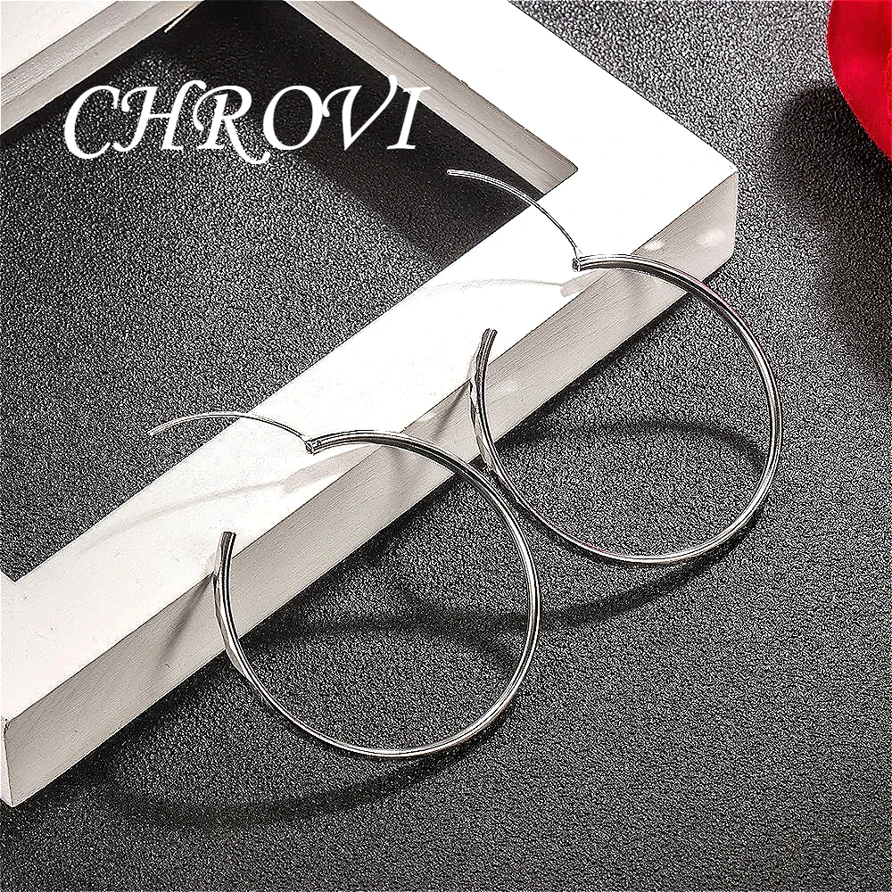 Atmospheric 925 Sterling Silver Luxury 5cm Large Hoop Earrings Women's Accessories Party Wedding Jewelry Gift
Atmospheric 925 Sterling Silver Luxury 5cm Large Hoop Earrings Women's Accessories Party Wedding Jewelry Gift