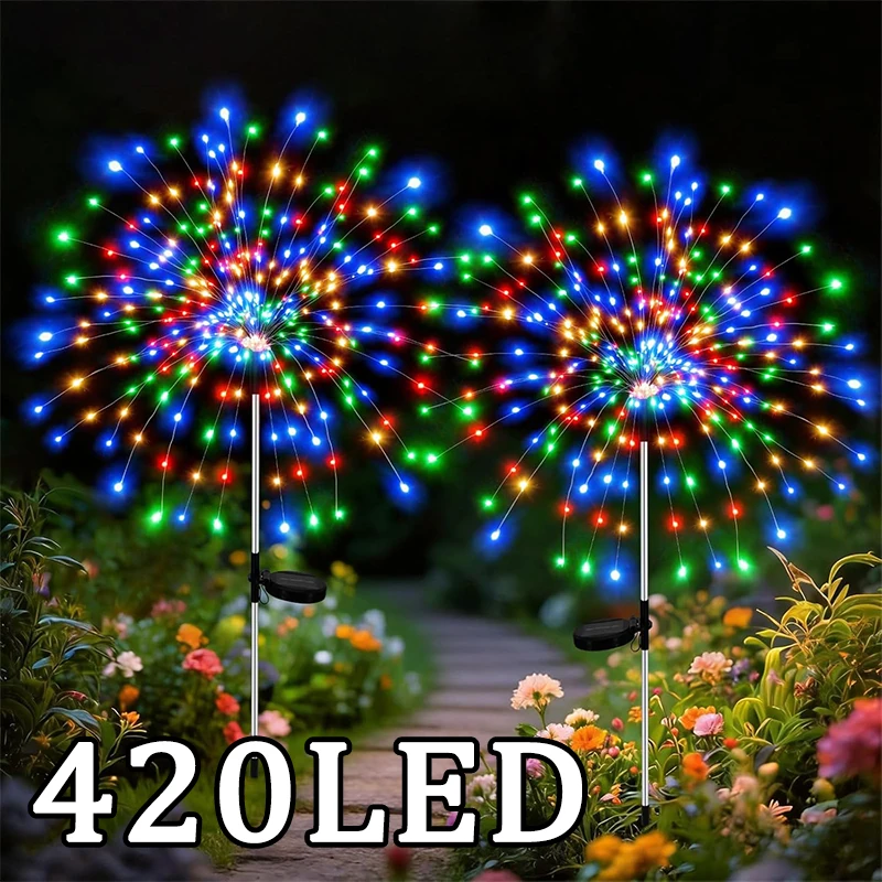 Solar LED Garden Decor Lights Outdoor Waterproof Firework Wire Fairy Stake Lights for Patio Street Yard Path
Solar LED Garden Decor Lights Outdoor Waterproof Firework Wire Fairy Stake Lights for Patio Street Yard Path