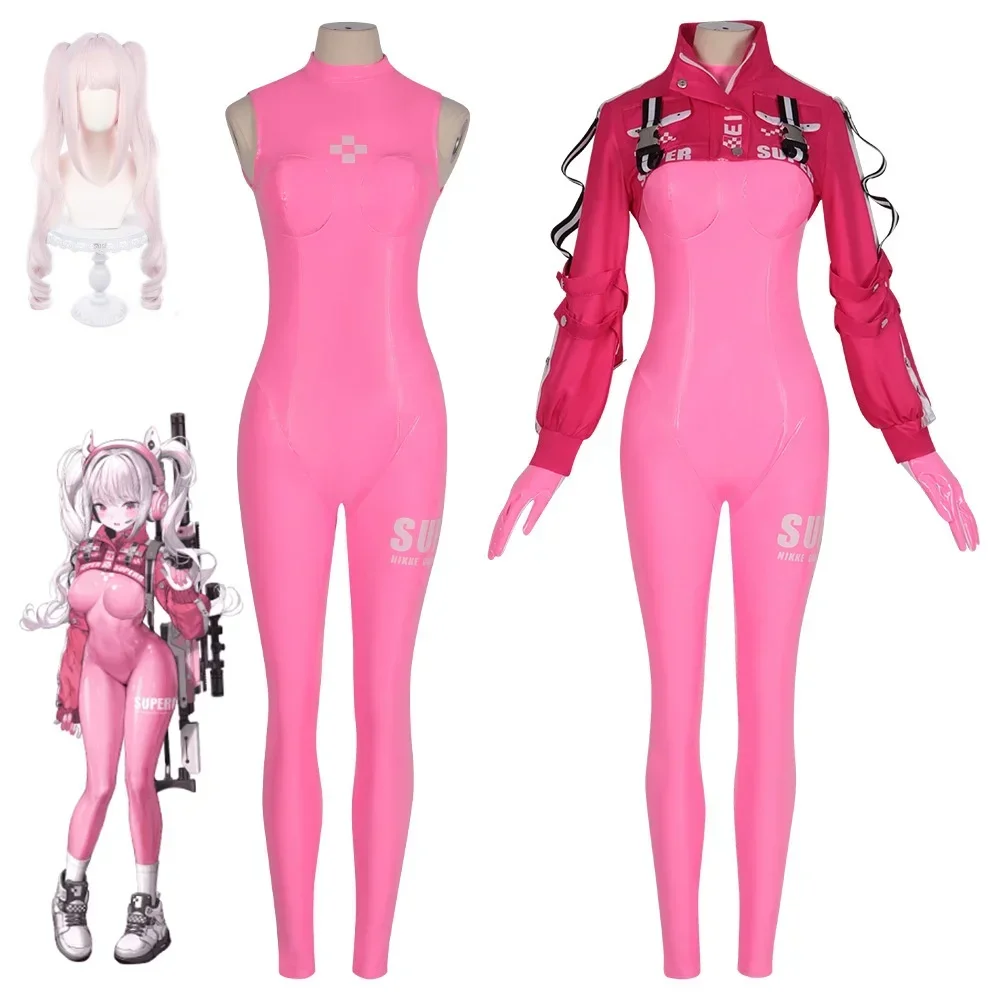 Аниме-игра Nikke Alice, карнавальный костюм, парик Victory Nymph, женский сексуальный розовый комбинезон, куртка, пальто, костюм, карнавальный наряд на Хэллоуин
Аниме-игра Nikke Alice, карнавальный костюм, парик Victory Nymph, женский сексуальный розовый комбинезон, куртка, пальто, костюм, карнавальный наряд на Хэллоуин