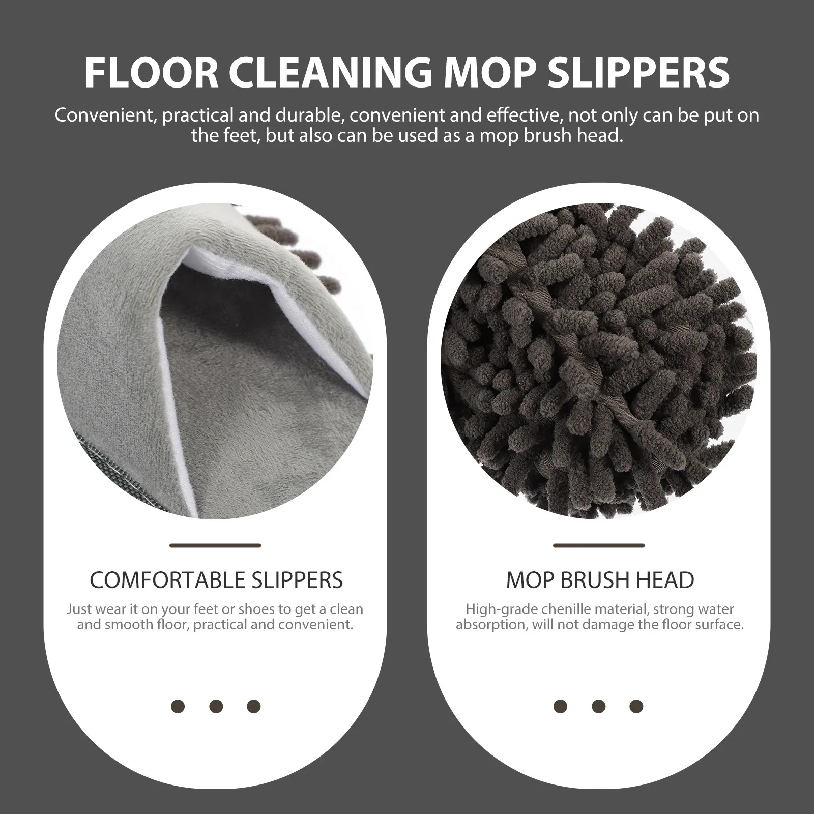 2Pairs Mop Slippers Reusable Chenille Floor Cleaning Shoe Covers for Home Kitchen Bathroom Glass Car Surface Easy Washable
2Pairs Mop Slippers Reusable Chenille Floor Cleaning Shoe Covers for Home Kitchen Bathroom Glass Car Surface Easy Washable