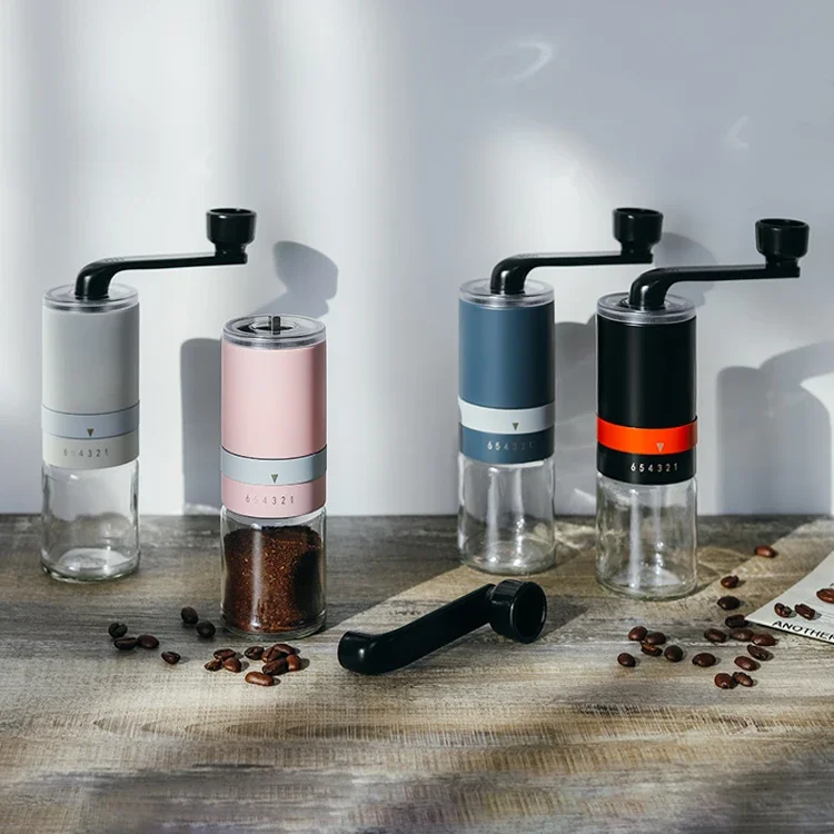 New Design Colorful 1Cup Glass Jar Stainless Steel Body Plastic Handle Ceramic Corn Hand Manual Coffee Grinder for Cafe Barista
New Design Colorful 1Cup Glass Jar Stainless Steel Body Plastic Handle Ceramic Corn Hand Manual Coffee Grinder for Cafe Barista