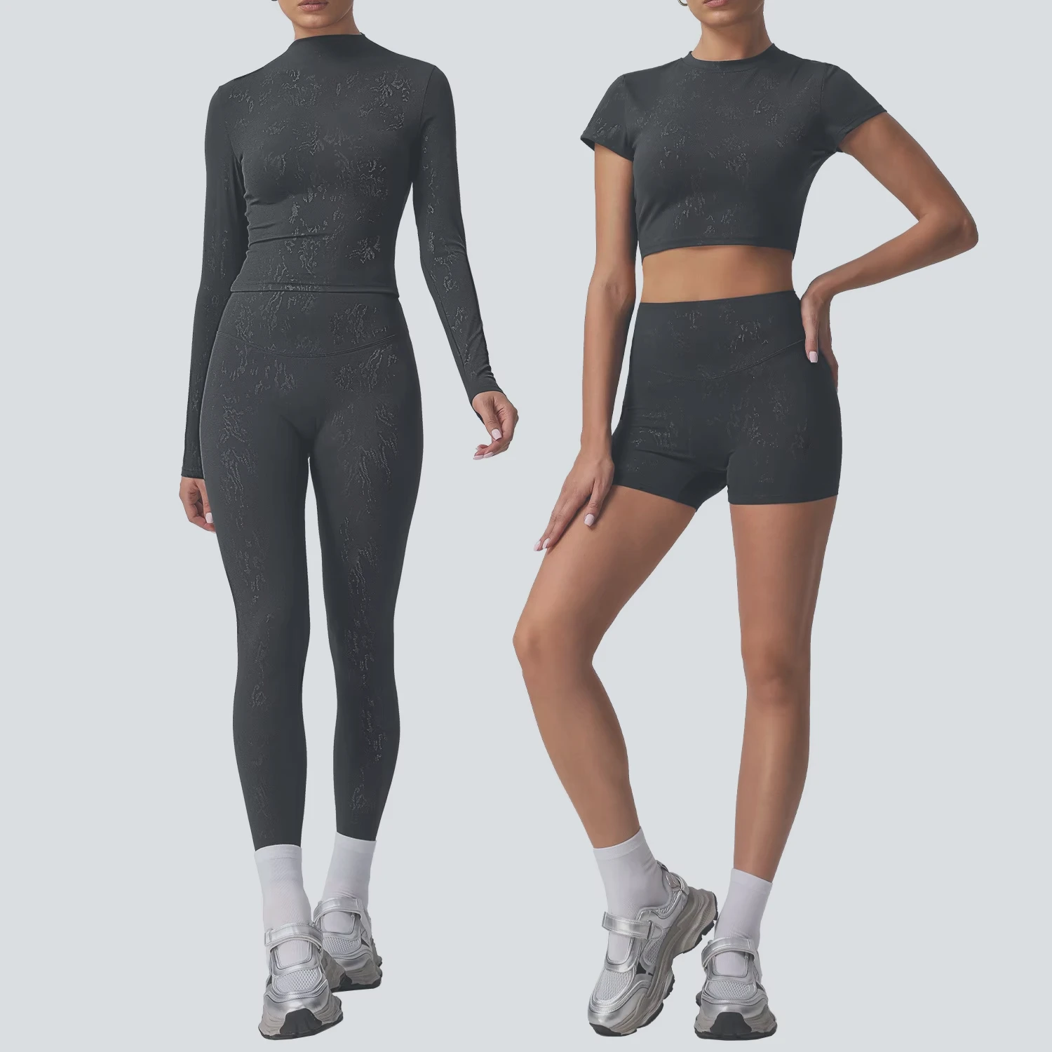 Seamless Yoga Sets Sports Fitness High Waist Hip-lifting Pants Long-Sleeved Yoga Suit Running Workout Gym Shorts Sets for Women
Seamless Yoga Sets Sports Fitness High Waist Hip-lifting Pants Long-Sleeved Yoga Suit Running Workout Gym Shorts Sets for Women