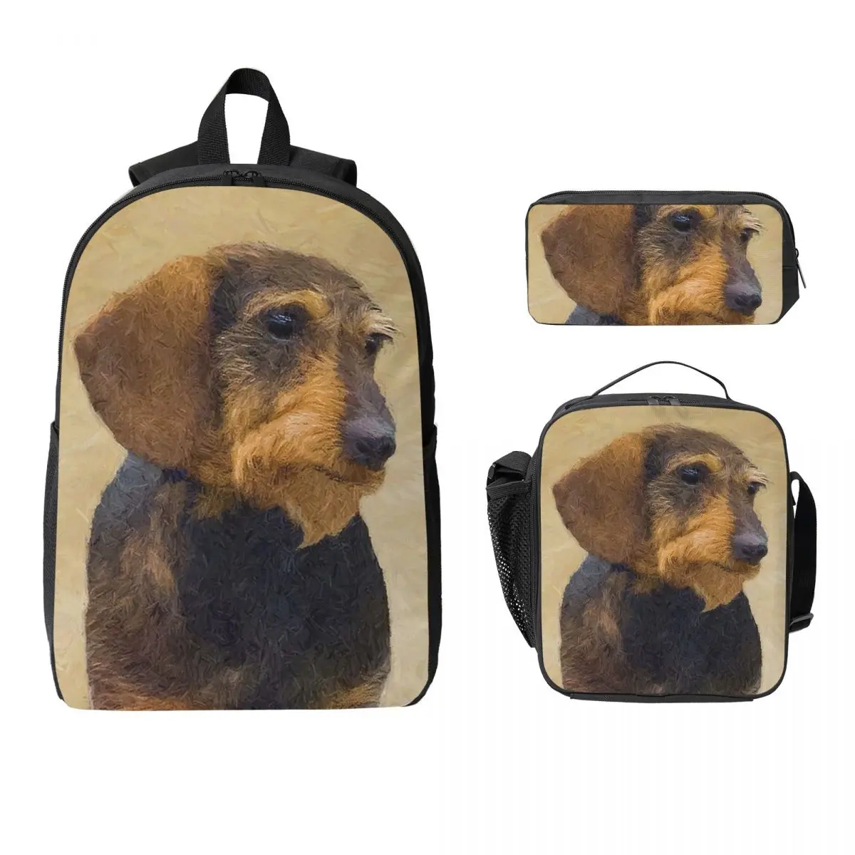 Dachshund (Wirehaired Backpack Student BookBag School Bag Computer Shoulder Bags 3ps Insulated Lunch Bag Pencil Case
Dachshund (Wirehaired Backpack Student BookBag School Bag Computer Shoulder Bags 3ps Insulated Lunch Bag Pencil Case