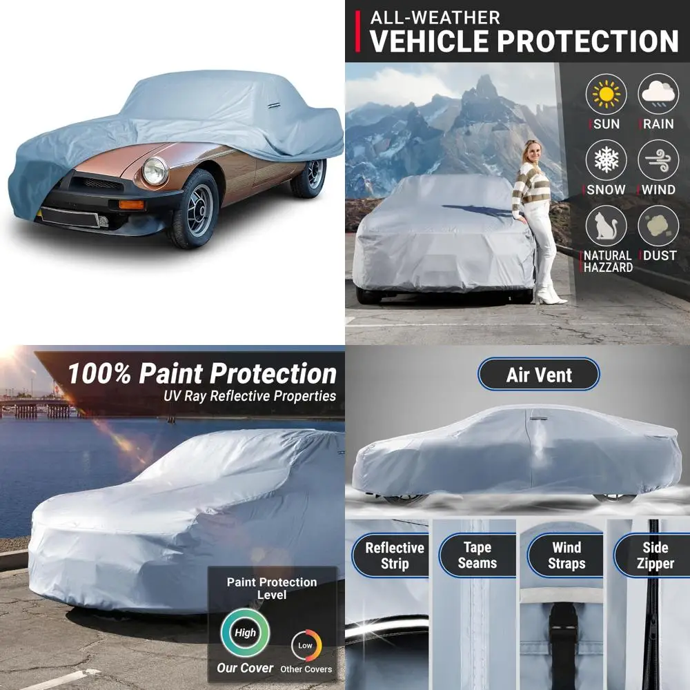 Custom Car Cover for 1962-1981 MG MGB Roadster, Waterproof All-Weather Protection Against Rain, Snow, UV Rays, Sun, Full Exterio
Custom Car Cover for 1962-1981 MG MGB Roadster, Waterproof All-Weather Protection Against Rain, Snow, UV Rays, Sun, Full Exterio