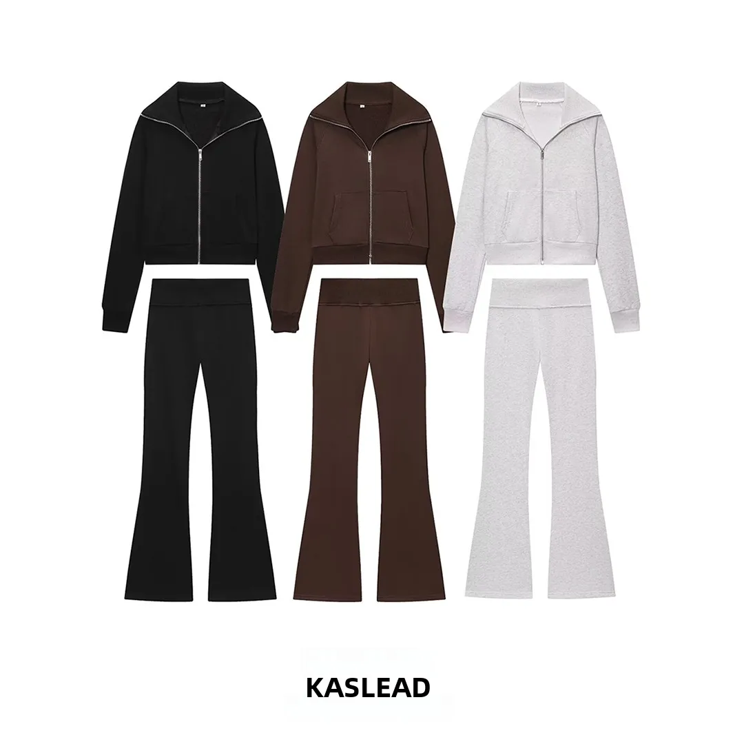 Женский модный комплект KASLEAD: брюки с высокой талией, пышная куртка с воротником на молнии, летний теплый стиль, костюм-двойка, китайское производство
Женский модный комплект KASLEAD: брюки с высокой талией, пышная куртка с воротником на молнии, летний теплый стиль, костюм-двойка, китайское производство