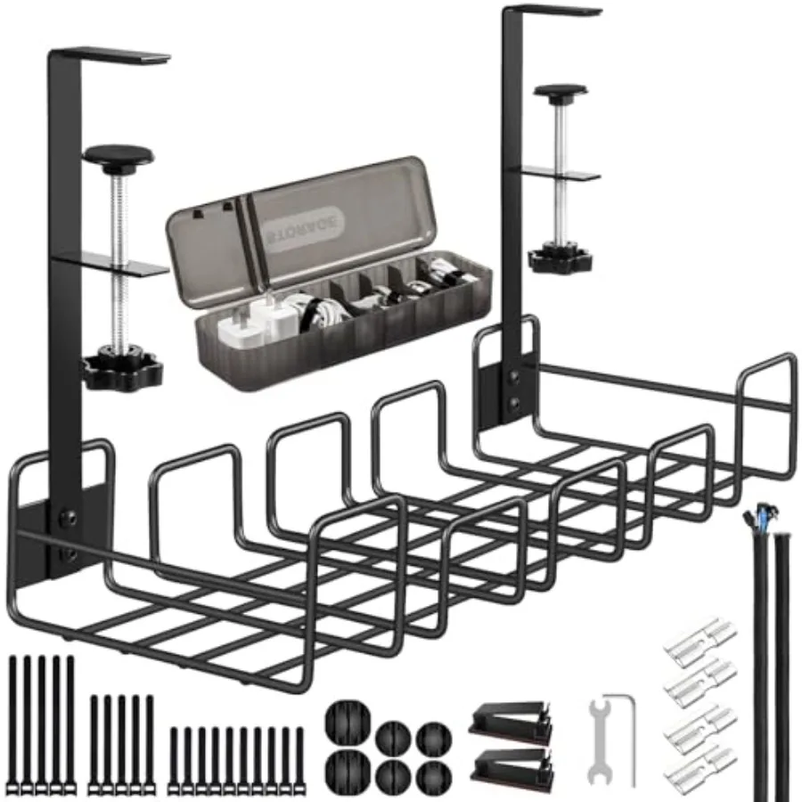 Cable Management Tray, No Drill Wire Management Rack, Office Wire Organizers for Cords, Computer Desk Accessories, Under Desk O
Cable Management Tray, No Drill Wire Management Rack, Office Wire Organizers for Cords, Computer Desk Accessories, Under Desk O