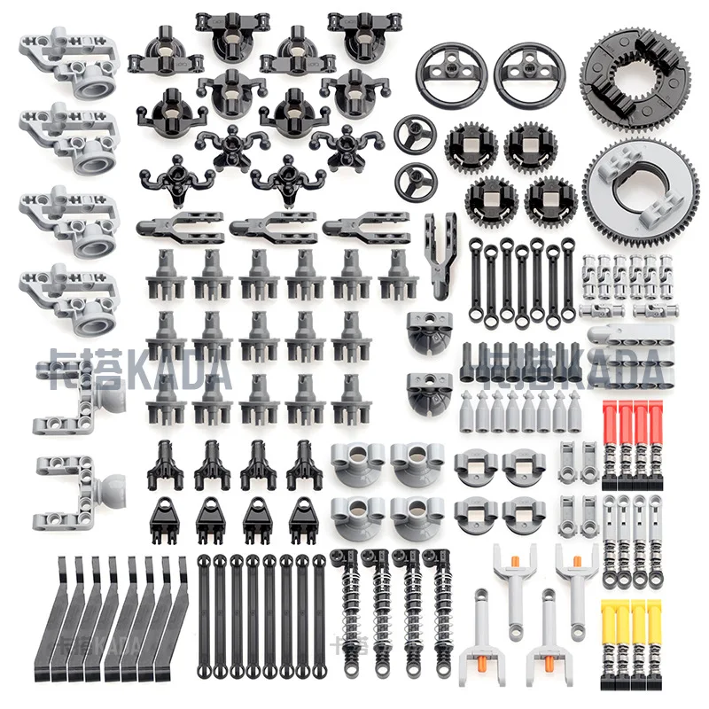 Cross-border hot sale compatible building block small particle gear shock absorber car suspension rotating platform 140pcs
Cross-border hot sale compatible building block small particle gear shock absorber car suspension rotating platform 140pcs