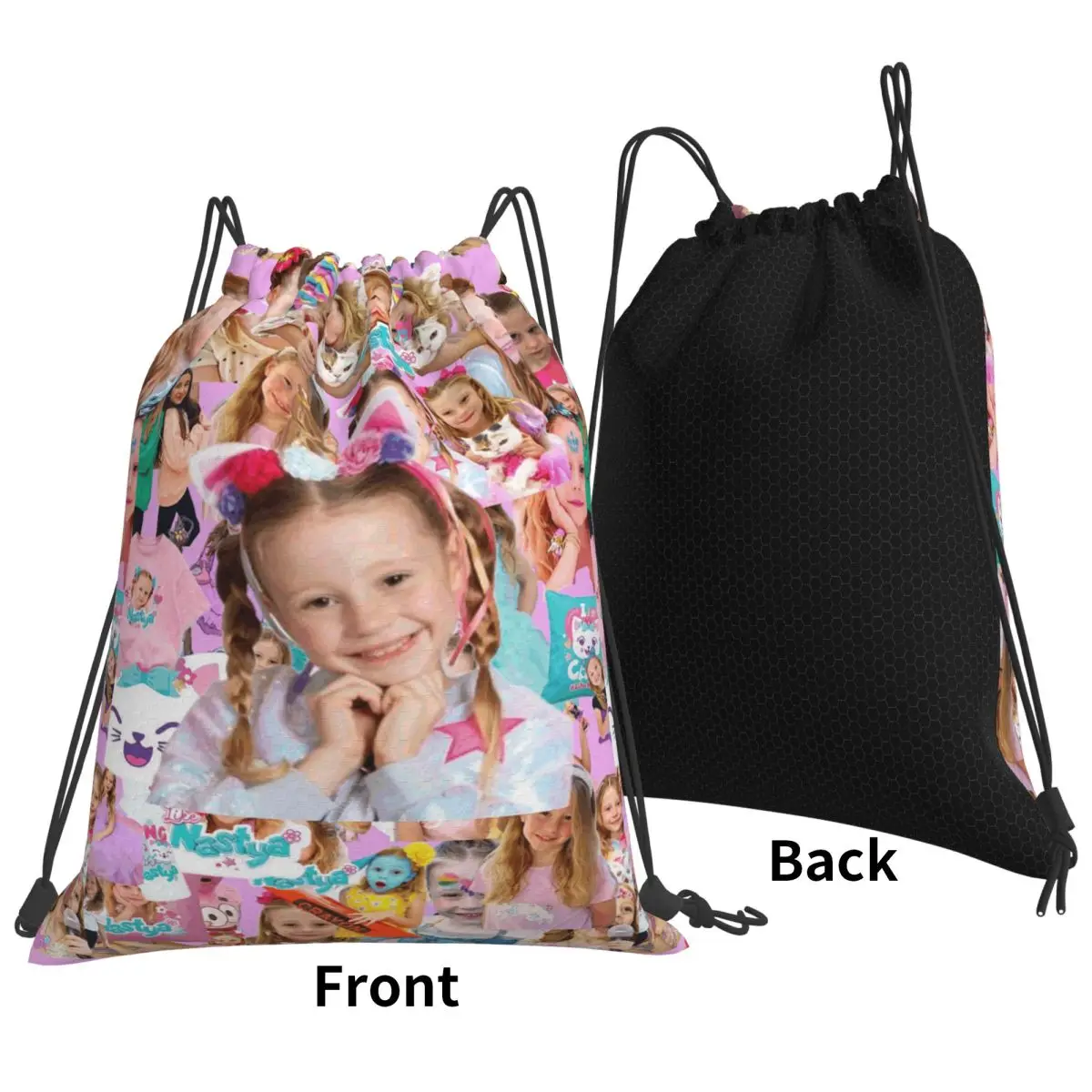 Cute Like Nastya Kawaii Cartoon Backpacks Fashion Drawstring Bags Sports Bag Book Bags for Man Woman Students
Cute Like Nastya Kawaii Cartoon Backpacks Fashion Drawstring Bags Sports Bag Book Bags for Man Woman Students