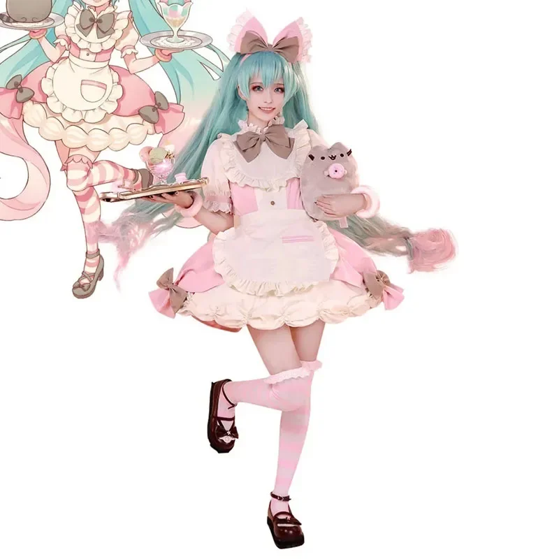 New 2025 VOCALOID Miku Sweet Cat Ear Apron Dress Uniform Outfits Anime Cosplay Cute Girl Maid Skirt Set With Blue-GreenQAQ4
New 2025 VOCALOID Miku Sweet Cat Ear Apron Dress Uniform Outfits Anime Cosplay Cute Girl Maid Skirt Set With Blue-GreenQAQ4