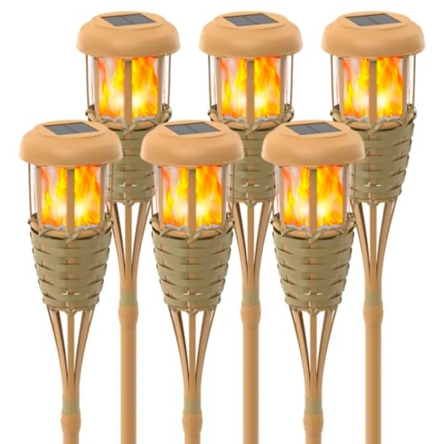 Solar Outdoor Lights, Solar Torch Lights Outdoor Flickering Flame, Outdoor Decorations for Patio Path Yard - 6 Pack
Solar Outdoor Lights, Solar Torch Lights Outdoor Flickering Flame, Outdoor Decorations for Patio Path Yard - 6 Pack