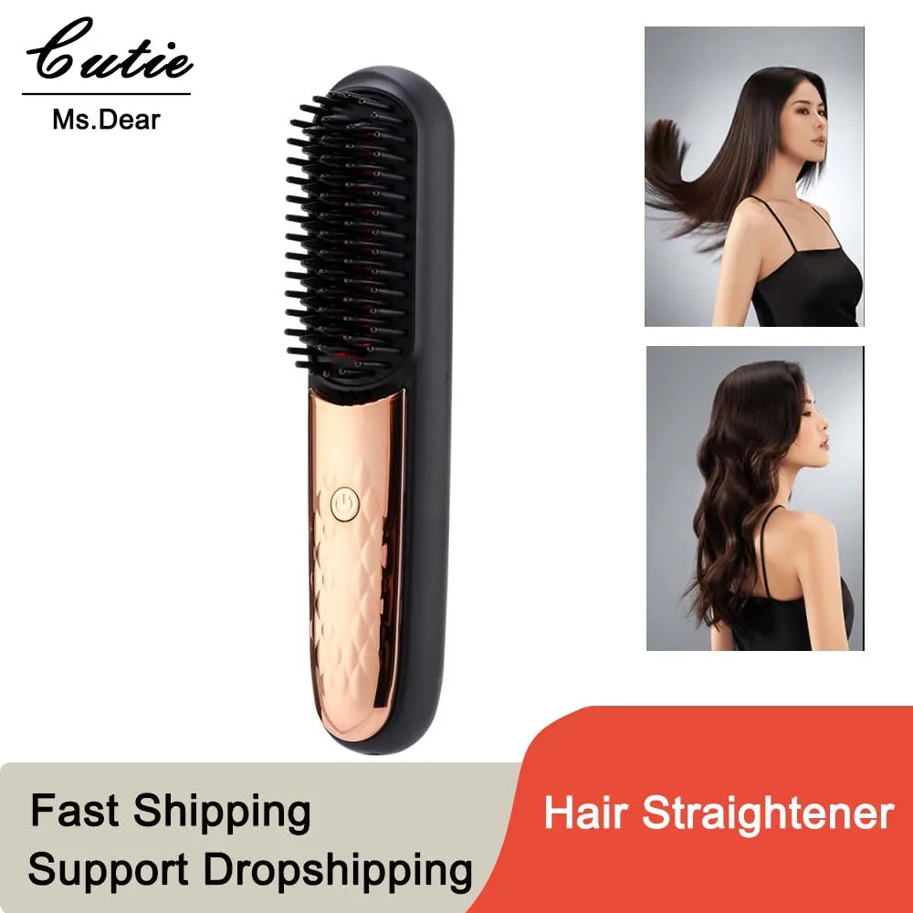 Electric Hair Straightener Comb with LCD Display USB Rechargeable 4 Adjust Heating Wireless Hair Straightening Combs Style Tool
Electric Hair Straightener Comb with LCD Display USB Rechargeable 4 Adjust Heating Wireless Hair Straightening Combs Style Tool