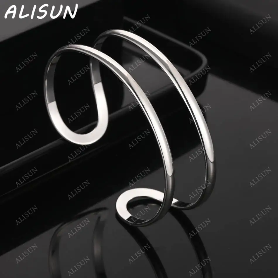 ALISUN 925 Sterling Silver Line Open Bangle For Women Anniversary Gift Popular Wild Fashion Romantic Jewelry
ALISUN 925 Sterling Silver Line Open Bangle For Women Anniversary Gift Popular Wild Fashion Romantic Jewelry