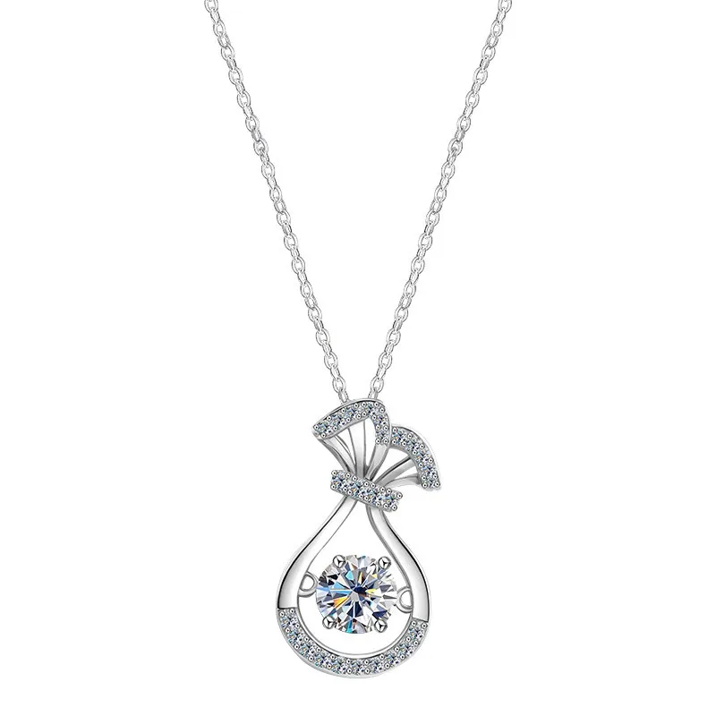 ZFSILVER Trendy Fashion 925 Silver Color D White 0.5ct Moissanite Money Bag Necklace For Charm Women Party Jewelry Gifts MS-587B
ZFSILVER Trendy Fashion 925 Silver Color D White 0.5ct Moissanite Money Bag Necklace For Charm Women Party Jewelry Gifts MS-587B