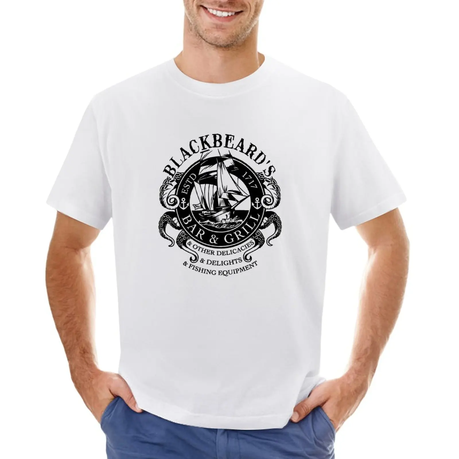 Blackbeard's Bar and Grill, Other Delicacies & Deligh T-Shirt tops funnys oversizeds shirts graphic tees men clothing
Blackbeard's Bar and Grill, Other Delicacies & Deligh T-Shirt tops funnys oversizeds shirts graphic tees men clothing