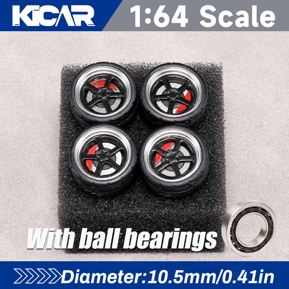 1/64 Model Car Alloy Wheels Set 4Pcs - with Rubber Tires&Brake Discs-for Model Car Tomica Hot Wheels Matchbox-Upgrade Parts
1/64 Model Car Alloy Wheels Set 4Pcs - with Rubber Tires&Brake Discs-for Model Car Tomica Hot Wheels Matchbox-Upgrade Parts