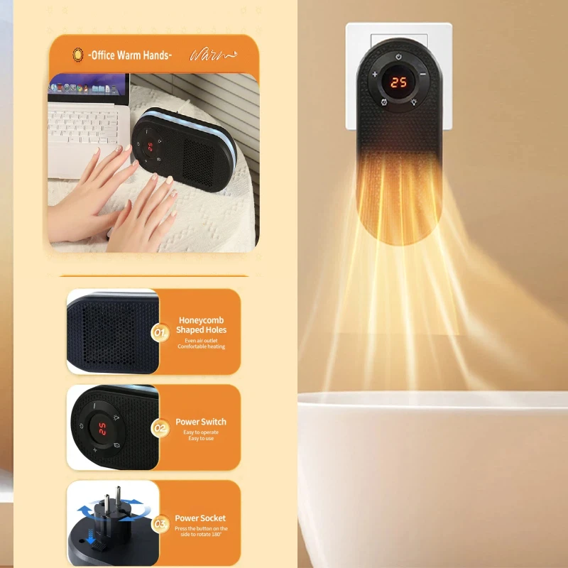 Мини-настенный обогреватель с цветным ночником, небольшой быстрый нагрев, обогреватель для комнаты, защита от перегрева для стола, спальни, офиса
Мини-настенный обогреватель с цветным ночником, небольшой быстрый нагрев, обогреватель для комнаты, защита от перегрева для стола, спальни, офиса