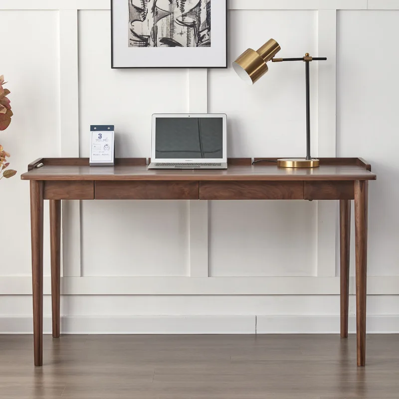 Writing desk Japanese minimalist, cherry wood log computer desk, study drawer desk
Writing desk Japanese minimalist, cherry wood log computer desk, study drawer desk