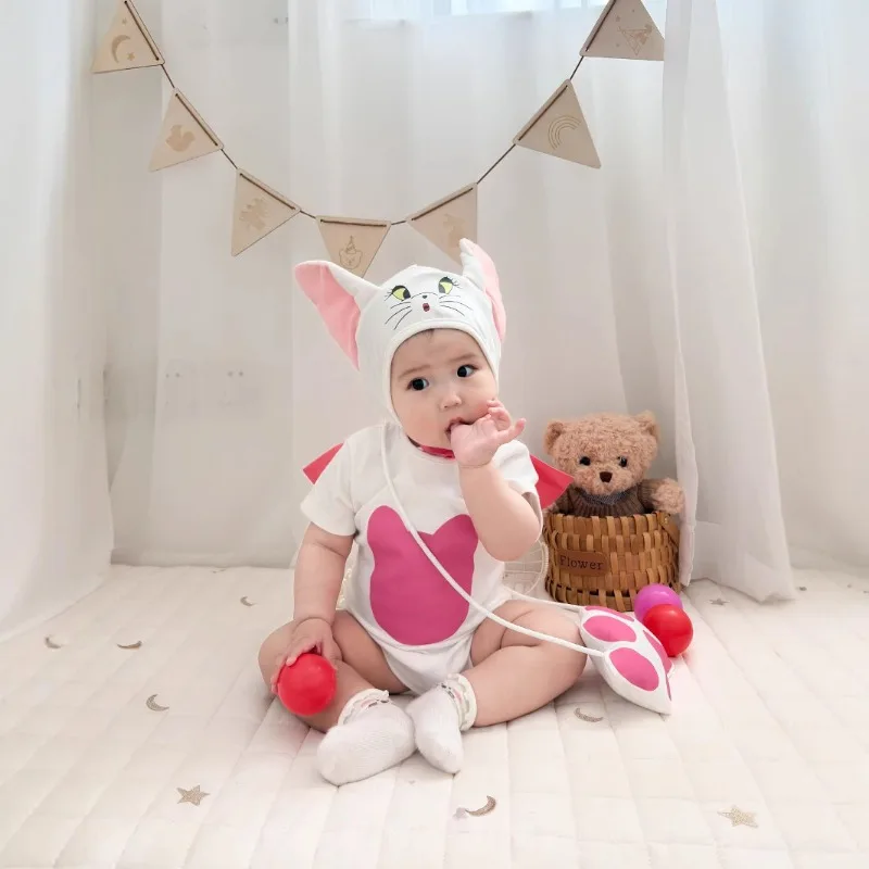 Летний детский комбинезон, милый и глупый стильный наряд с котом, боди для младенцев, детский костюм животного, забавный, приятный для кожи, модный комбинезон для девочек
Летний детский комбинезон, милый и глупый стильный наряд с котом, боди для младенцев, детский костюм животного, забавный, приятный для кожи, модный комбинезон для девочек