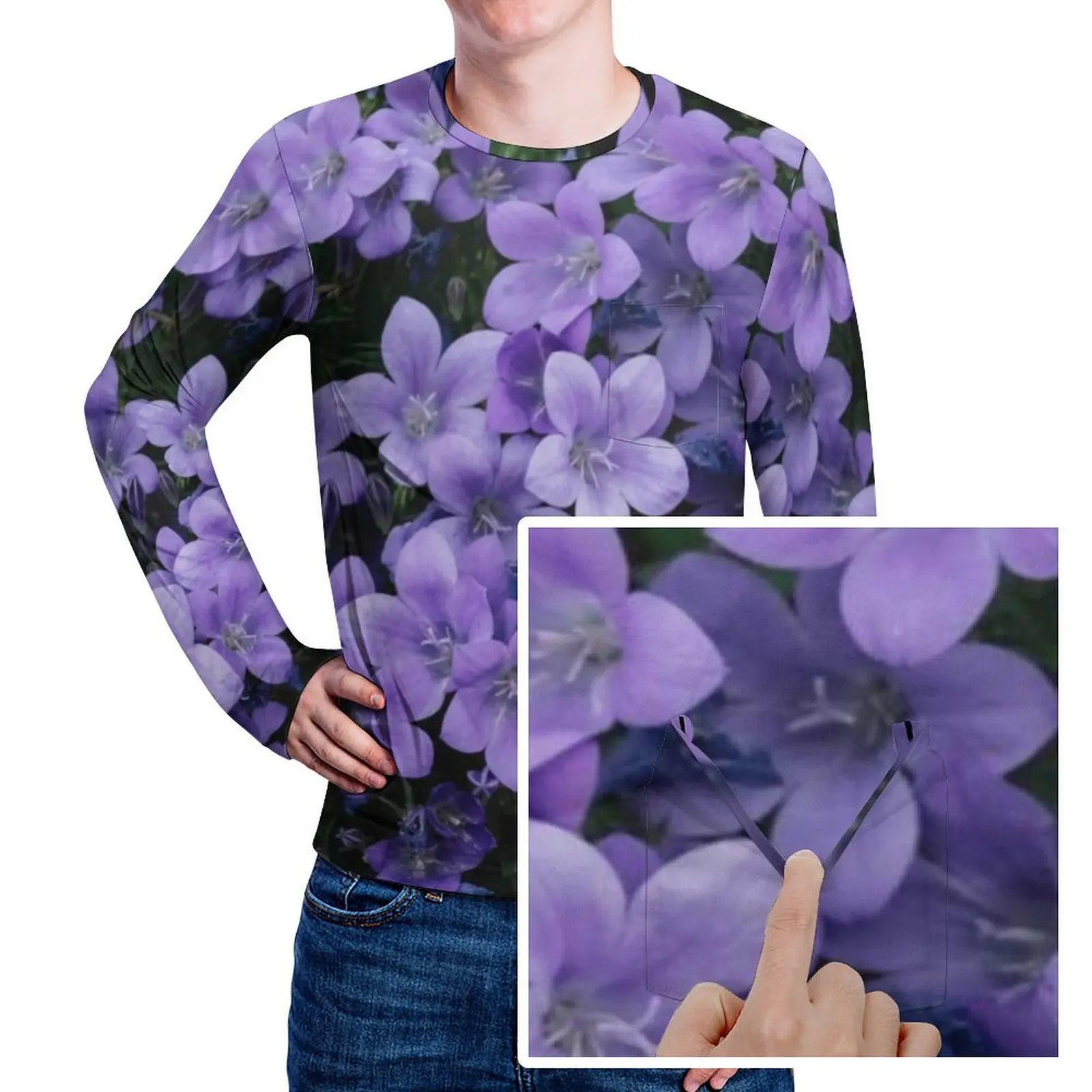 Beautiful Lavender Floral Print T Shirt Adorable Flowers Harajuku T Shirts Pocket Long Sleeve Tshirt Autumn Oversized Clothes
Beautiful Lavender Floral Print T Shirt Adorable Flowers Harajuku T Shirts Pocket Long Sleeve Tshirt Autumn Oversized Clothes