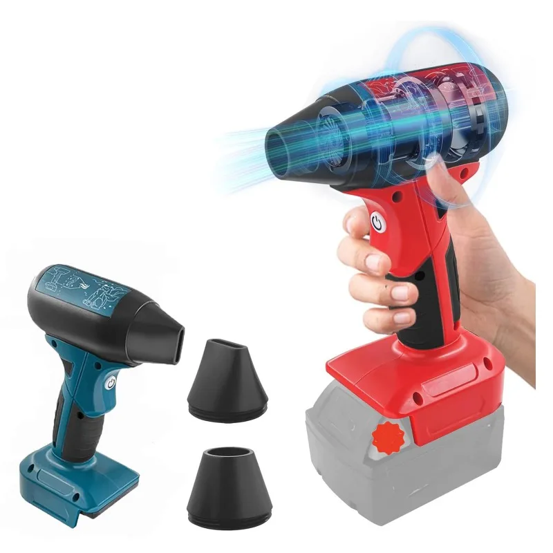 Portable High Powered Turbo Fan Compatible with For Makita/Milwaukee 18V Lithium Batteries Handheld Blower for Outdoor Camping
Portable High Powered Turbo Fan Compatible with For Makita/Milwaukee 18V Lithium Batteries Handheld Blower for Outdoor Camping