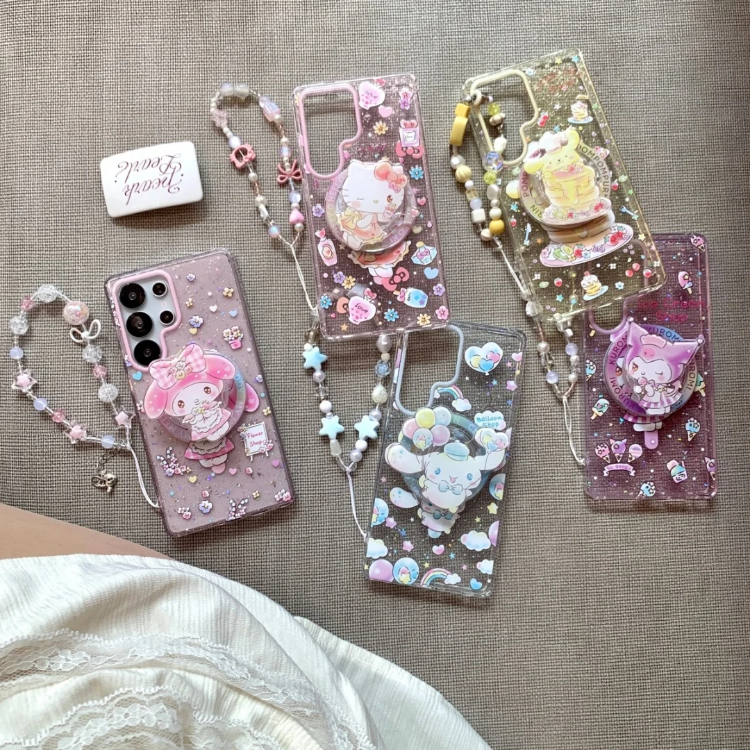 Glitter Dreamy Sanrio KT Pudding Dog Magnetic Stand Case For Samsung S26 S25 S24 S23 Ultra Plus FE With Chain Anti Drop Cover
Glitter Dreamy Sanrio KT Pudding Dog Magnetic Stand Case For Samsung S26 S25 S24 S23 Ultra Plus FE With Chain Anti Drop Cover