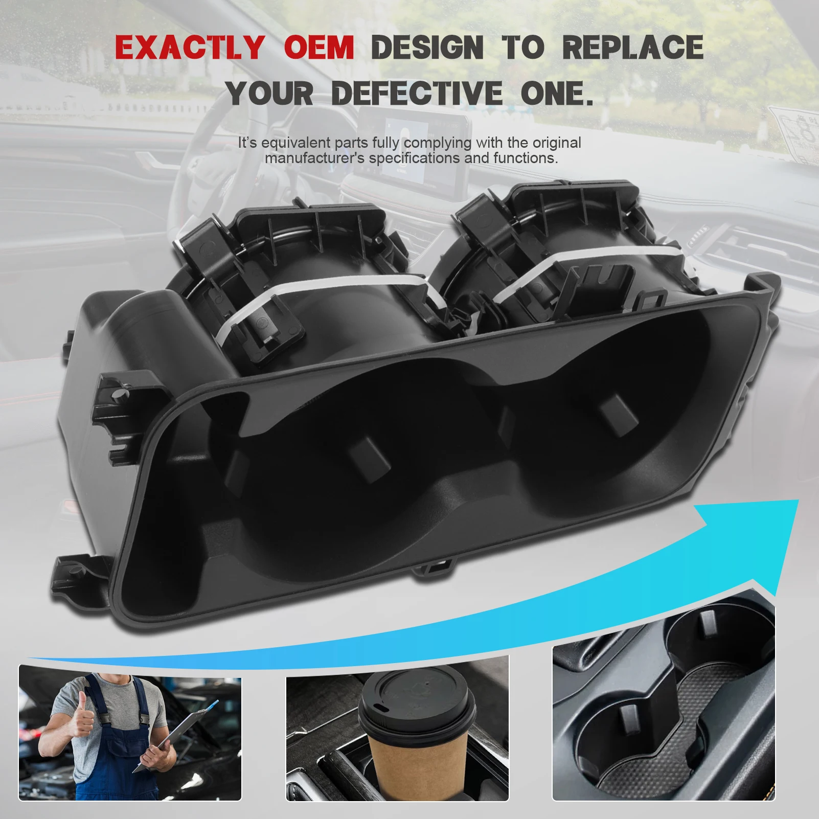 Подстаканник на центральной консоли с беспроводной зарядкой, совместимый с Explorer 2020-2025, замена LB5Z7813562AB, держатель для напитков
Подстаканник на центральной консоли с беспроводной зарядкой, совместимый с Explorer 2020-2025, замена LB5Z7813562AB, держатель для напитков