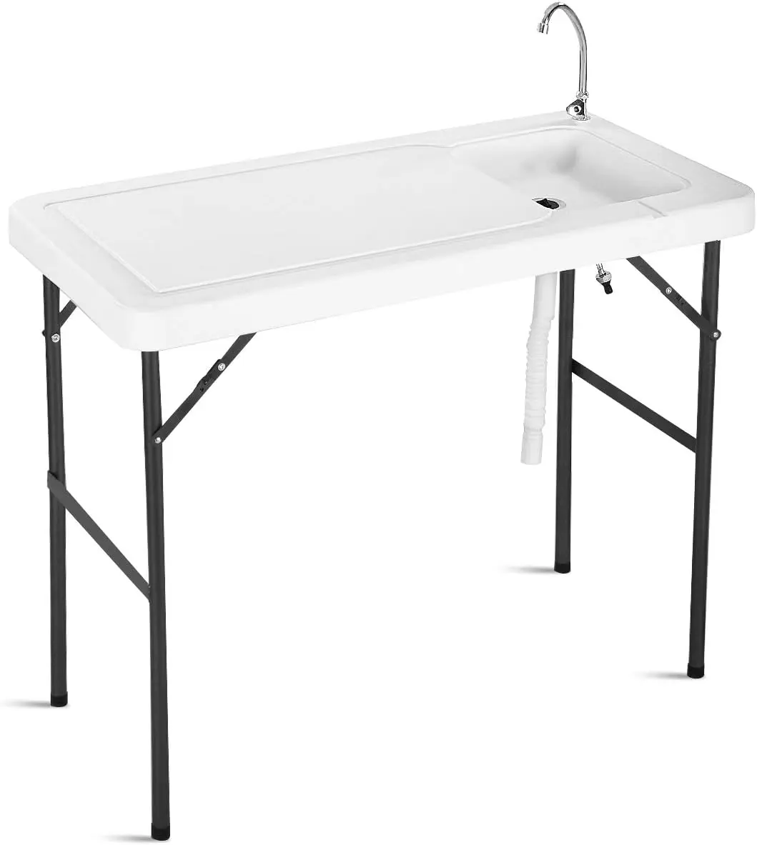 Portable Fish Cleaning Table with Sink, Folding Outdoor Camping Sink Station with Hose Hook Up,for Beach Patio Picnic
Portable Fish Cleaning Table with Sink, Folding Outdoor Camping Sink Station with Hose Hook Up,for Beach Patio Picnic