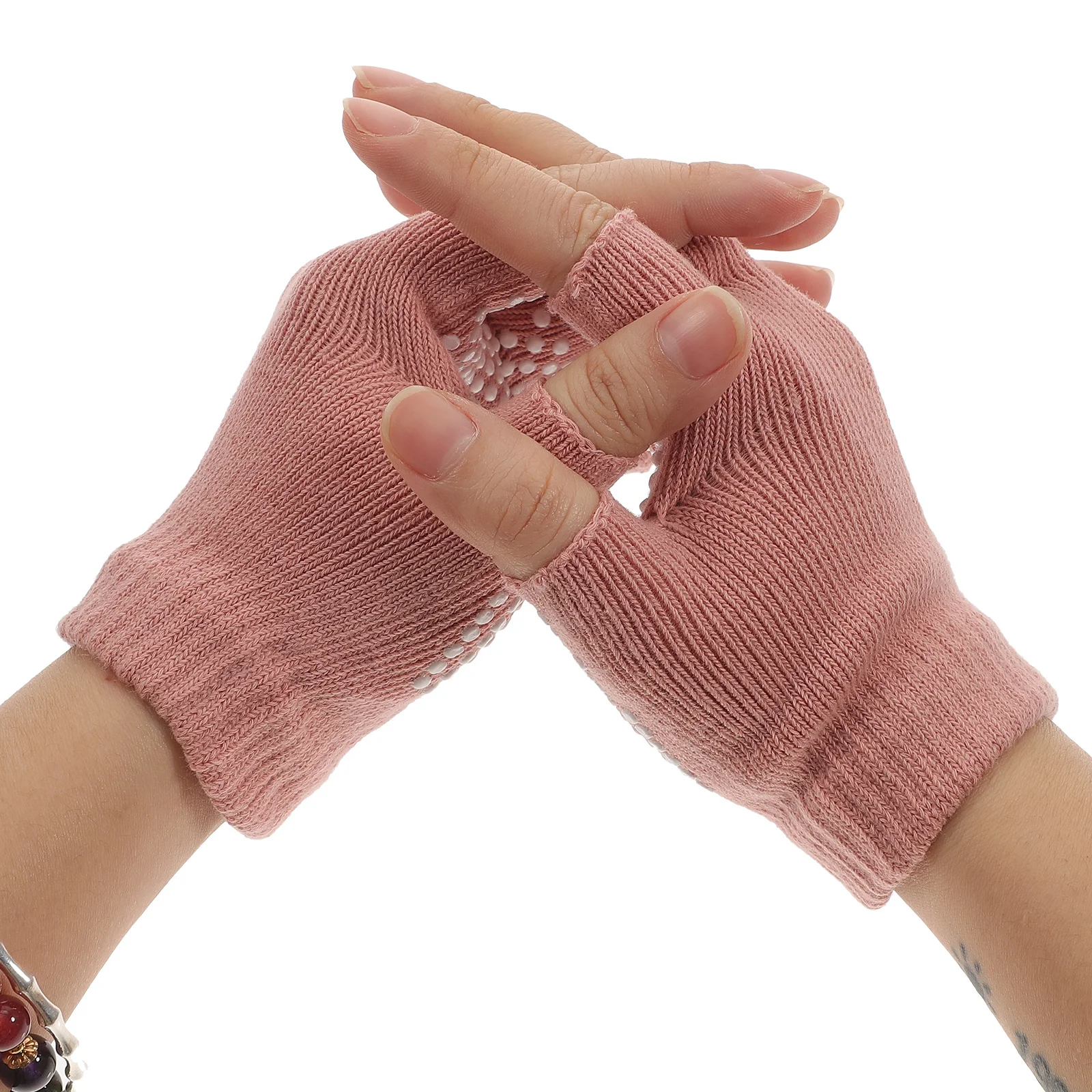 1 Pair Non-Slip Knitted Workout Fitness Accessories Exercise Half Finger Gloves For Women Non-Slip Gloves Men Pink 
1 Pair Non-Slip Knitted Workout Fitness Accessories Exercise Half Finger Gloves For Women Non-Slip Gloves Men Pink