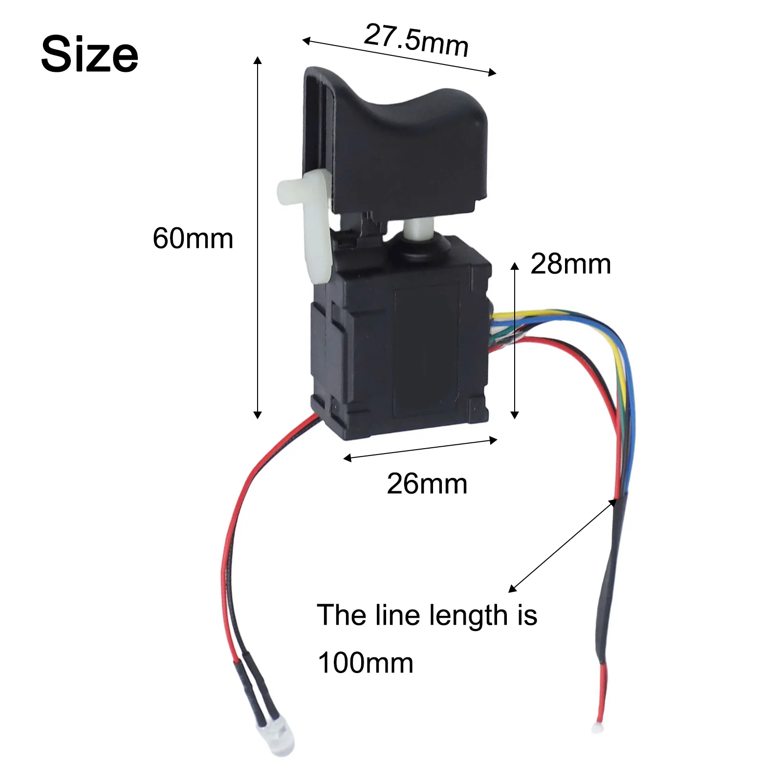 Wrench Switch Electric Drill Switch Metal And Plastic Line Length 100mm Brushless Drill Spare Parts Electric Switch
Wrench Switch Electric Drill Switch Metal And Plastic Line Length 100mm Brushless Drill Spare Parts Electric Switch