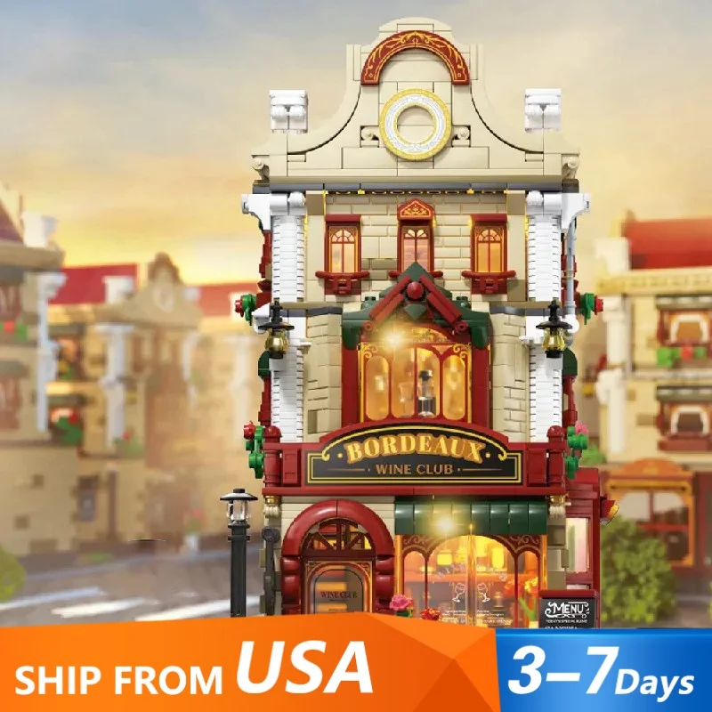 Wine Club House Buildings Sets, with 1 figure City Apartment Store Architecture Modular Buildings Blocks Model Kit, Gift 1511pcs
Wine Club House Buildings Sets, with 1 figure City Apartment Store Architecture Modular Buildings Blocks Model Kit, Gift 1511pcs