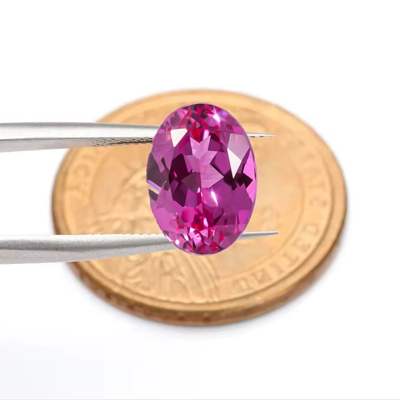 Premium Pink Ruby Oval Faceted Cut Test Mohs Hardness Gems Glow Under UV Light Ruby for Jewelry Making Collection DIY Stone 
Premium Pink Ruby Oval Faceted Cut Test Mohs Hardness Gems Glow Under UV Light Ruby for Jewelry Making Collection DIY Stone