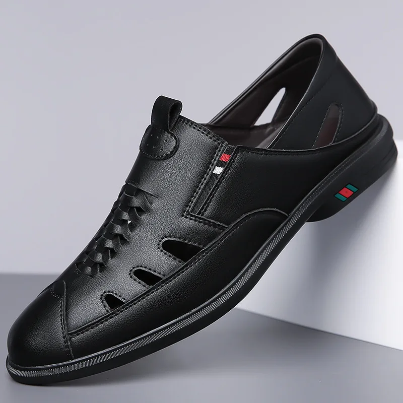 Весенне-летние повседневные сандалии на полой подошве, дышащая мужская обувь двойного назначения, однотонная модная мужская кожаная обувь на мягкой подошве
Весенне-летние повседневные сандалии на полой подошве, дышащая мужская обувь двойного назначения, однотонная модная мужская кожаная обувь на мягкой подошве