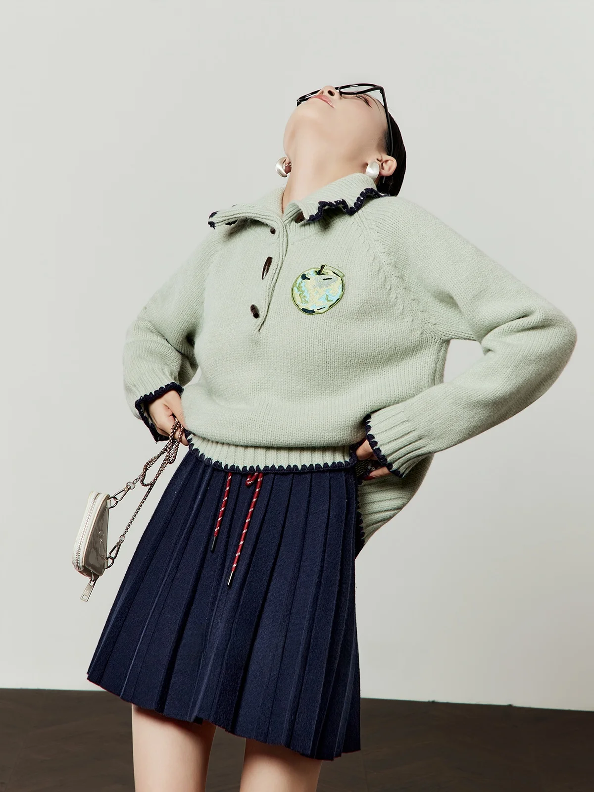 Loose Knitted Mint een Sweater Women's Faion Lazy Sle f High Collar Spring New Arrival Korean Sle Long Sve Top
Loose Knitted Mint een Sweater Women's Faion Lazy Sle f High Collar Spring New Arrival Korean Sle Long Sve Top