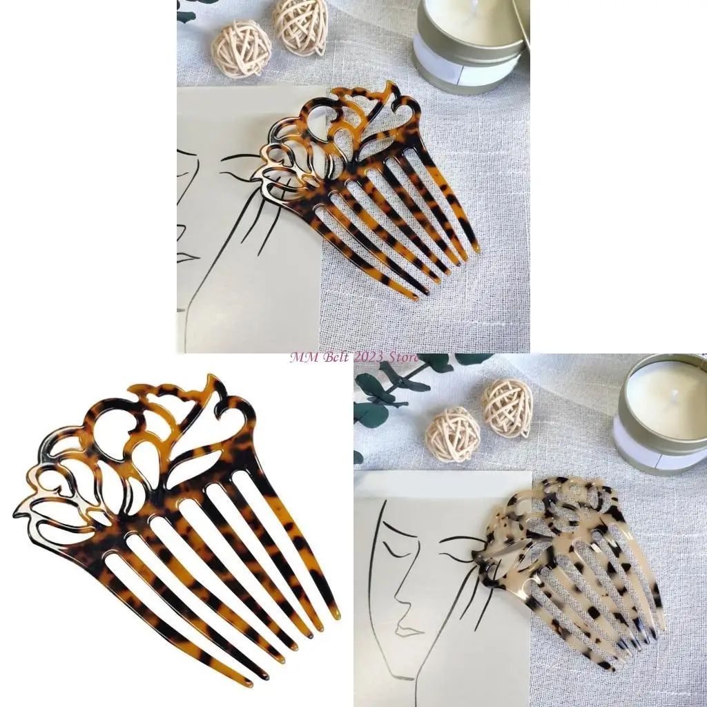49ME French Women 7 Teeth Side Hair Comb Hollow Celluloid Acetate Updo Styling Tool Hairpin Tortoise Ponytail Barrette Clip
49ME French Women 7 Teeth Side Hair Comb Hollow Celluloid Acetate Updo Styling Tool Hairpin Tortoise Ponytail Barrette Clip