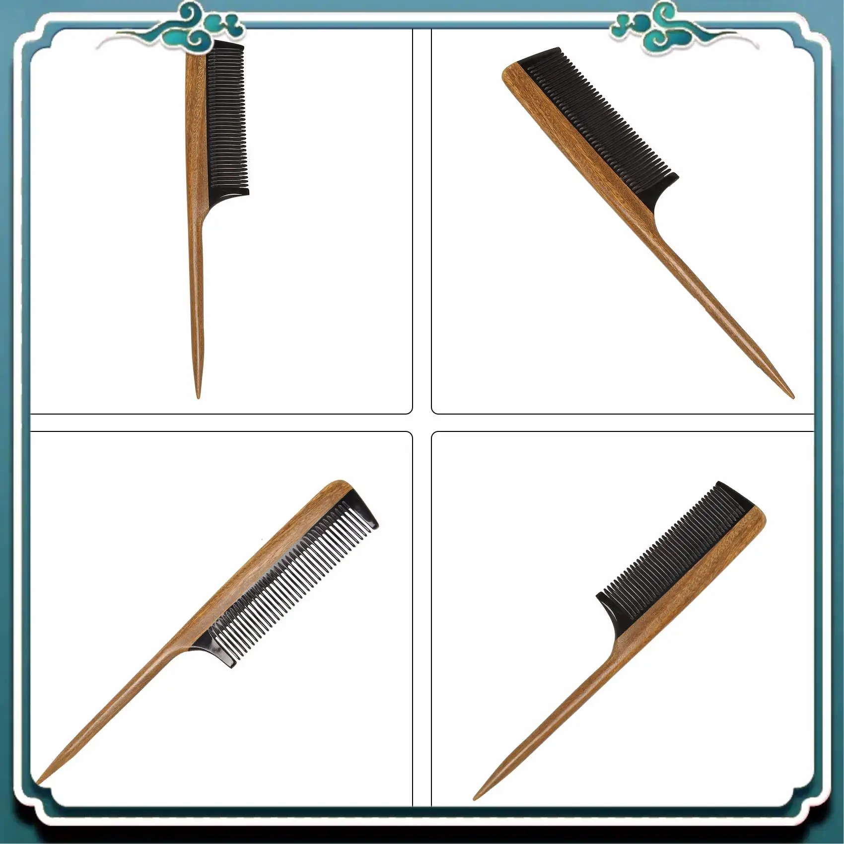 Premium Hair Combs -Natural Fine Tooth Wooden Tail Comb - No Static Purple Heart Wood Comb With Black Horn Teeth
Premium Hair Combs -Natural Fine Tooth Wooden Tail Comb - No Static Purple Heart Wood Comb With Black Horn Teeth