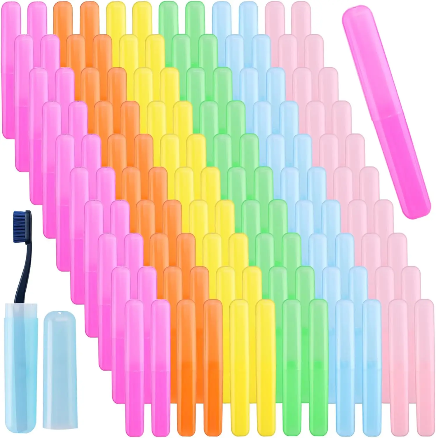 120 Pack Travel Toothbrush Case Holder, Portable Dust Proof Breathable, Bulk for Bathroom Camping School
120 Pack Travel Toothbrush Case Holder, Portable Dust Proof Breathable, Bulk for Bathroom Camping School