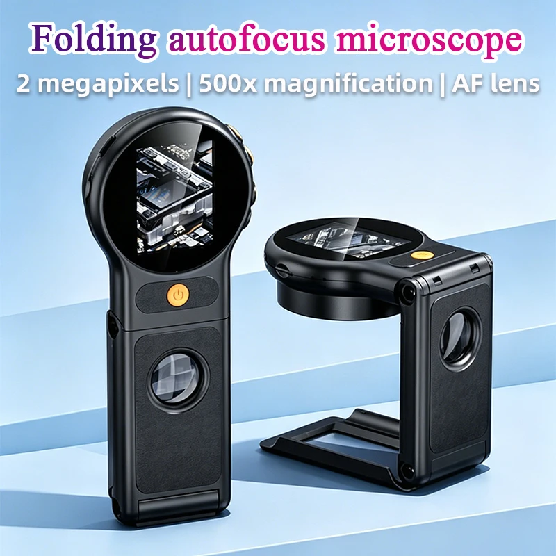 500X Autofocus Folding Digital Microscope,Portable Handheld USB Microscope Coin Magnifier with 8 LED Lights for Photo and Video
500X Autofocus Folding Digital Microscope,Portable Handheld USB Microscope Coin Magnifier with 8 LED Lights for Photo and Video