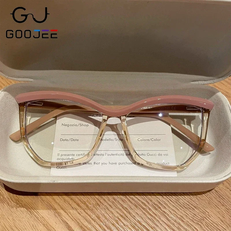 GOOJEE New Fashion TR90 Anti Blue Light Prescription Glasses Women Cat Eye Progressive Reading Glasses Myopia Hyperopia Eyewear 
GOOJEE New Fashion TR90 Anti Blue Light Prescription Glasses Women Cat Eye Progressive Reading Glasses Myopia Hyperopia Eyewear