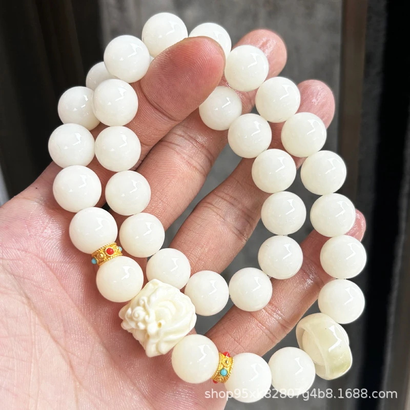 White Jade Root Bracelet for Women, Natural and Unprocessed, Soft Bodhi , Double Circle Buddhist Prayer Beads, Handcr
White Jade Root Bracelet for Women, Natural and Unprocessed, Soft Bodhi , Double Circle Buddhist Prayer Beads, Handcr