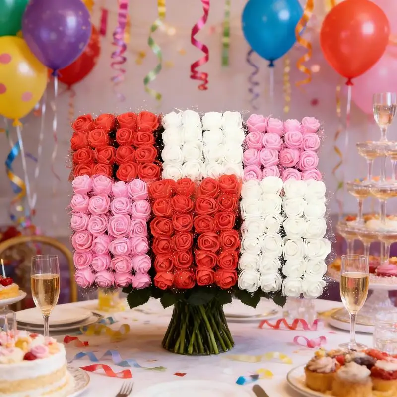 (144pcs) 20mm Foam Rose With Yarn Head Handmade Wedding Home Decoration
(144pcs) 20mm Foam Rose With Yarn Head Handmade Wedding Home Decoration