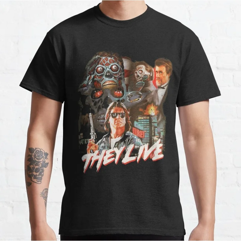 Retro Sic-Fi They Live Gift T Shirt 0224 John Carpenter Vintage Horror movie Alien film Graphic clothes All size Tee S-6XL
Retro Sic-Fi They Live Gift T Shirt 0224 John Carpenter Vintage Horror movie Alien film Graphic clothes All size Tee S-6XL