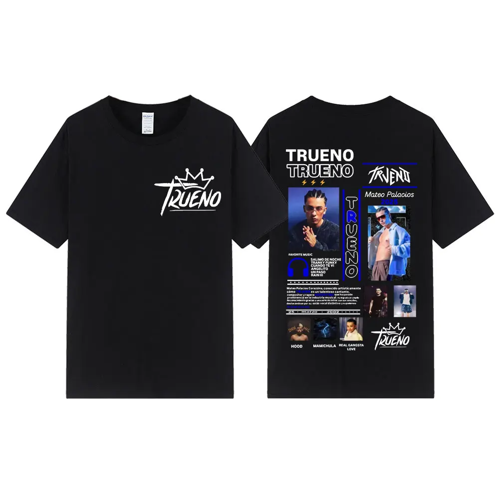 Rapper Trueno Graphic T Shirts Men Women Clothing Fashion Hip Hop T-shirt Summer Casual Loose Short Sleeve T-shirts Streetwear
Rapper Trueno Graphic T Shirts Men Women Clothing Fashion Hip Hop T-shirt Summer Casual Loose Short Sleeve T-shirts Streetwear