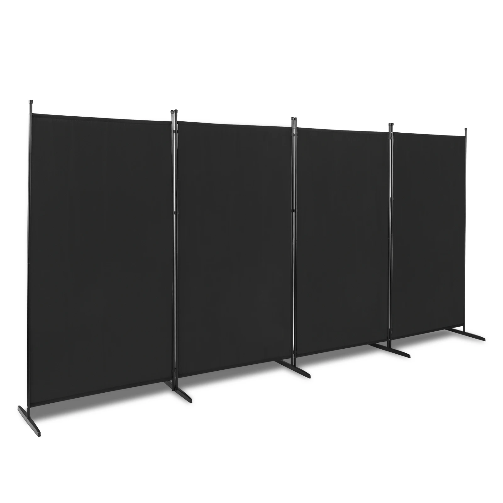 6FT black four fold 160g polyester cloth plastic feet carbon steel frame foldable screen
6FT black four fold 160g polyester cloth plastic feet carbon steel frame foldable screen