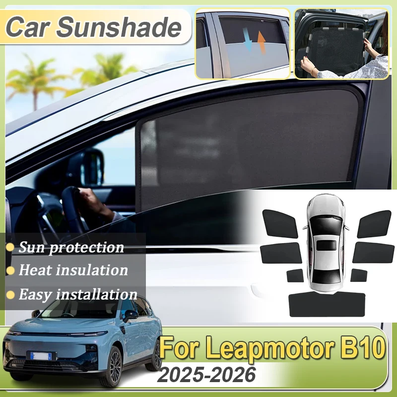 For Leapmotor B10 Accessories 2025 2026 Magnetic Car Window Sunshade Mesh Frame Curtains Net Anti-Mosquito UV Protector Parts
For Leapmotor B10 Accessories 2025 2026 Magnetic Car Window Sunshade Mesh Frame Curtains Net Anti-Mosquito UV Protector Parts