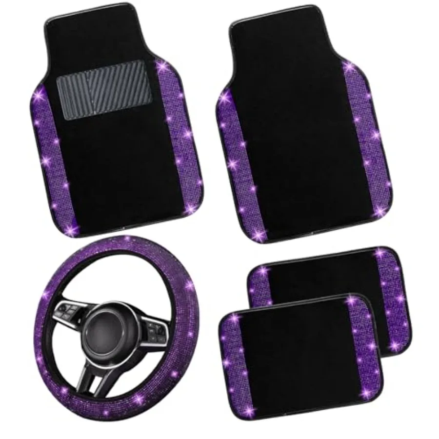 Bling Full Set, Universal Fit Most Cars, 4 pcs Sparkle Glitter Diamond Carpet, 5 pcs Bling Car Accessories Set for Women
Bling Full Set, Universal Fit Most Cars, 4 pcs Sparkle Glitter Diamond Carpet, 5 pcs Bling Car Accessories Set for Women